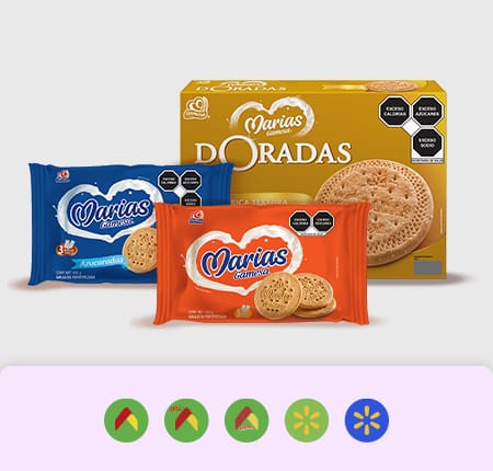 Compra $49 o más en Galletas Marías Gamesa participantes* pagando con Cashi y recibe 20% de bonificación